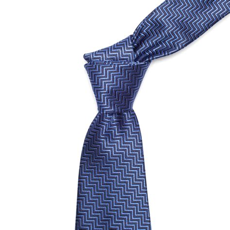 versace zig zag|Italian Silk Tie // Blue Zig Zag .